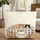 Three Kittens Picket Fence Garden Flowers - Floral Wreath Name Cat Lover Gift Quilted Tote Bag - 1