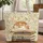 Fluffy Orange White Cat Botanical Floral Wreath Old Books - Cat Lover Tote Quilted Tote Bag - 1