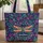 Personalized Dragonfly Wildflower Floral Wreath - Nature Lover Gift Quilted Tote Bag - 1