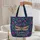 Personalized Dragonfly Wildflower Floral Wreath - Nature Lover Gift Quilted Tote Bag - 5