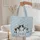 Hoop Name Kittens Stars Denim - Personalized Gift for Kids Quilted Tote Bag - 5