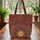 Personalized Ornate Indian Botanical Paisley - Boho Lifestyle Travel Gift Quilted Tote Bag - 3