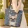 French Bulldog Trailing Floral Leaves Oval Plaque - Farmhouse Home Decor Dog Lover Gift Quilted Tote Bag - 4