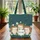 Hedgehog Daisies Botanical Scrollwork Floral Wreath - Nature Lover Gift Quilted Tote Bag - 3