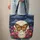 Monarch Butterfly Full Moon Wildflowers Golden Stars Starry Clouds - Nature Lover Gift Quilted Tote Bag - 6