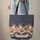 Folk Art Roosters Stars Stripes Storybook Name - Farmhouse Home Decor Gift Quilted Tote Bag - 6