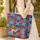Jewel Tone Patchwork Ribbon Dachshund Dog - Dog Lover Everyday Housewarming Gift Quilted Tote Bag - 4
