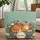 Orange Tabby Cat Floral Wreath Garden - Cat Lover Home Decor Gift Quilted Tote Bag - 1