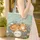 Orange Tabby Cat Floral Wreath Garden - Cat Lover Home Decor Gift Quilted Tote Bag - 4