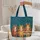 Three Children's Book Horse Faces Wooden Name Sign with Flowing Manes - Horse Lover Gift Quilted Tote Bag - 5