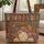 Ornate Bookshelf Open Book Floral Personalized - Reader Home Decor Gift Quilted Tote Bag - 1