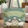 Personalized Cross Stitch Sheep Wildflower Hills - Baby Shower Gift Quilted Tote Bag - 1