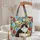 Black and White Cat Floral Garden - Pet Lover Everyday Carryall Gift Quilted Tote Bag - 5