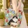 Black and White Cat Floral Garden - Pet Lover Everyday Carryall Gift Quilted Tote Bag - 4