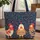 Cheerful Cartoon Chickens Personalized Name Sign - Farmhouse Home Decor Gift Quilted Tote Bag - 1