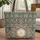 Paisley Floral Medallion Botanical - Boho Lifestyle Gift for Her Quilted Tote Bag - 1