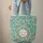 Ornate Floral Medallion Flowers Leaves Teal Cream Botanical - Everyday Use Accessory Quilted Tote Bag - 6