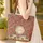 Indian Elephants Floral Wreath Boho Lifestyle Elephant Lover Gift Quilted Tote Bag - 4
