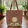 Indian Elephants Floral Wreath Boho Lifestyle Elephant Lover Gift Quilted Tote Bag - 3