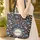 Botanical Lotus Flowers Vines Medallion - Boho Lifestyle Everyday Tote Gift for Her Quilted Tote Bag - 4