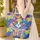 Cat Portrait Swirls Name Bunting String Flag - Cat Lover Everyday Tote Quilted Tote Bag - 4