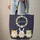 Golden Vine Swirls Starbursts White Daisies Floral Wreath Leaf Accents Everyday Carry Quilted Tote Bag - 6