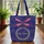 Iridescent Dragonfly Floral Wreath Swirls Golden Filigree - Personalized Gift for Nature Lover Quilted Tote Bag - 3