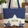 Texas Bluebonnet Flowers Stars Personalized Keepsake Gift for Bluebonnet Lover Quilted Tote Bag - 1
