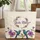 Hummingbird Hibiscus Floral Personalized Name - Bird Lover Gift Quilted Tote Bag - 1