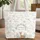 Fawn Deer Wildflower Floral Wreath Name Text - Wildlife Lover Gift Quilted Tote Bag - 1