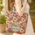 Sunflowers Honey Bees Hills Personalized Name Heart - Everyday Tote Gift Quilted Tote Bag - 4