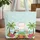 Tropical Beach Palm Trees Hibiscus Floral Wreath Personalized Name - Beach Vacation Gift Quilted Tote Bag - 1