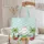 Tropical Beach Palm Trees Hibiscus Floral Wreath Personalized Name - Beach Vacation Gift Quilted Tote Bag - 5