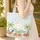 Tropical Beach Palm Trees Hibiscus Floral Wreath Personalized Name - Beach Vacation Gift Quilted Tote Bag - 4