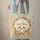 Fawns Nuzzling Roses Acanthus Scrollwork Mushrooms - Name Floral Wreath Everyday Gift Quilted Tote Bag - 6