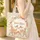 Fawns Nuzzling Roses Acanthus Scrollwork Mushrooms - Name Floral Wreath Everyday Gift Quilted Tote Bag - 4