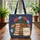 Vintage Books Wildflowers Open Book Stars - Book Lover Everyday Tote Gift Quilted Tote Bag - 3