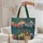 Bear Mountain Sunburst Rustic Sign - Personalized Nature Lover Gift Quilted Tote Bag - 5