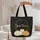 Sleepy Cats Floral Wreath Botanical Vines Personalized - Cat Lover Everyday Tote Quilted Tote Bag - 5