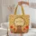 Brown Bear Wildflowers Floral Wreath Name - Everyday Tote Wildlife Lover Gift Quilted Tote Bag - 5