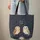 Custom Name Two Owls Celestial Glowing Moon & Stars - Everyday Tote for Night Sky Lover Quilted Tote Bag - 6