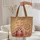 Owl Dreamcatcher Wildflower Garland Your Name - Boho Lifestyle Gift for Wildlife Lover Quilted Tote Bag - 5