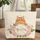 Orange Cat Large Blooming Rose Vine Personalized Name - Cat Mom Daily Gift Quilted Tote Bag - 1