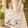 Oval Medallion Patriotic Floral Bouquet Independence Day Personalized Gift Quilted Tote Bag - 4