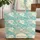 Ornate Mermaid Crown Seashells Starfish Pearls Your Name - Aquatic Lover Gift Quilted Tote Bag - 1