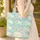 Ornate Mermaid Crown Seashells Starfish Pearls Your Name - Aquatic Lover Gift Quilted Tote Bag - 4