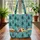 Camper Van Tent Campfire Pine Tree Mountain Scene - Outdoor Explorer Travel Tote Gift Quilted Tote Bag - 3