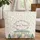 Personalized Your Name Bunnies Vintage Travel Trailer Flowers Gift for Her Quilted Tote Bag - 1