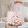 Personalized Pink Flamingo Hibiscus Floral Wreath - Tropical Travel Everyday Gift Quilted Tote Bag - 5