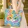 Swirling Cat Face Petal Name Ribbon - Everyday Tote Cat Lover Gift Quilted Tote Bag - 4